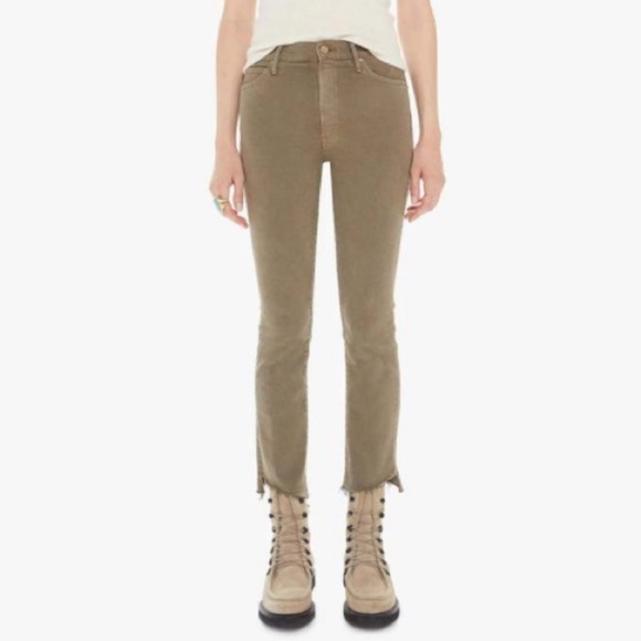 Mother High Waisted Rascal Ankle Step Fray jeans Capers 27 - Picture 1 of 16